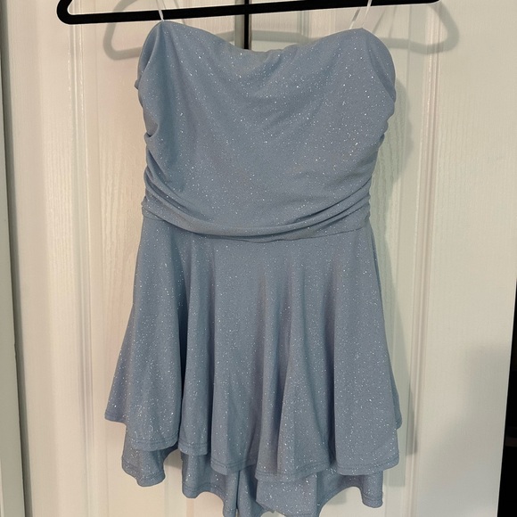 Windsor Light Blue Glitter Dress - Picture 1 of 3